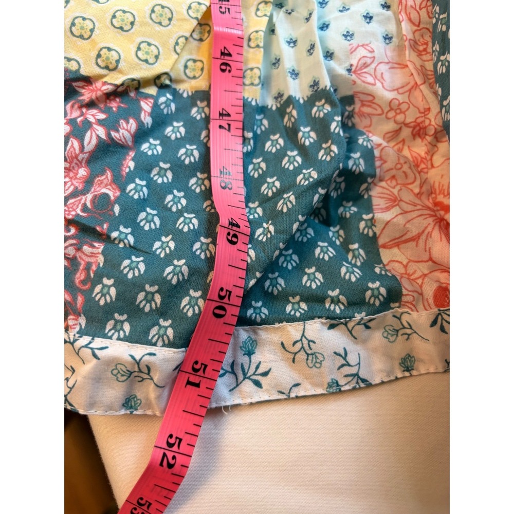 Simply Southern Patchwork Tiered Maxi Dress XL Pink Teal Ruffle Sleeveless NEW - Picture 6 of 11